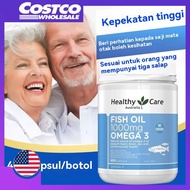 [exp:2027]Healthy Care Fish Oil 1000mg Omega 3 ( 400 Capsules ) 深海鱼油-Costco