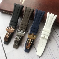 ☆☆☆ Suitable for Audemars Piguet Strap Rubber Watch Strap AP Royal Oak Offshore Series Folding Buckle Waterproof Silicone Bracelet 26