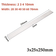 6061 Aluminium Flat Bar Plate Strip Aluminum Alloy Metal Sheet CNC Block Solids Mill Stock Thickness