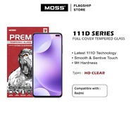 MOSS 111D HD Clear Full Cover Tempered Glass for Redmi S2 6/7A/7 Pro/8/9T/9i/9 Prime/10/K20 Pro/K30