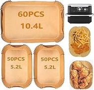 Pack of 160 Baking Paper for Hot Air Fryer Ninja AF500EU AF500EUCP 10.4L, Cecotec 9000, Cosori TwinF