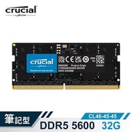 美光 Crucial NB-DDR5 5600/32G筆記型RAM CT32G56C46S5