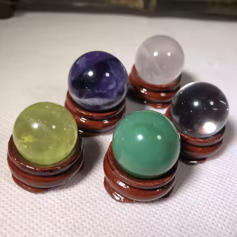 Natural Dream Amethyst Citrine Tanglin Jade Crystal Ball Sphere Feng Shui Decorative Ornaments With 