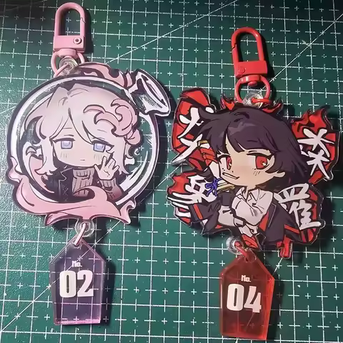 Game Limbus Company Faust Ryoshu Cosplay Keychain Kawaii Acrylic Keyring Key Chain Bag Accessory Dec