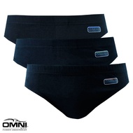 OMNI By SOEN Men's 3in1 NERO Cotton Bikini Brief