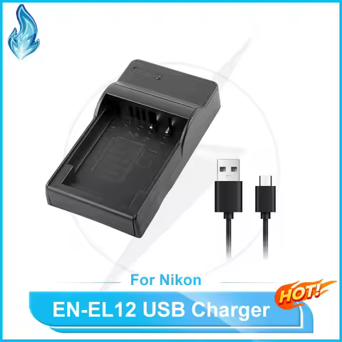 MH-65 USB Charger for Nikon EN-EL12 ENEL12 Battery Fits Coolpix S610 S610c S620 S630 S640 S70 S710 P