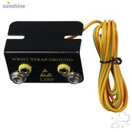 SSUNSHINE Ground Cord Bench Mounted, L Shaped 1.8M Length Cord ESD Wrist Strap, Premium Dual Bench G