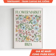 Wall painting, Ibiza Poster, Flower Market, Ibiza Travel Poster, Maximalist Decor, Watercolor Art. (