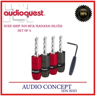 AudioQuest Sure GRIP 300 BFA/Banana Plated Plugs -Silver(Set Of 4)