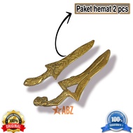 Barang antik Combong Kuningan asli kuno tradisional 2pcs