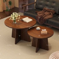 Modern Nested Coffee Table Set of 2, Side Table with Storage for Living Room Sofa, Aesthetic Minimal