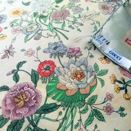 Gucci Vintage Silk Scarf Floral 27 x 2ุ6.5 inches, Authentic Made in Italy
