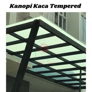 Kanopi Kaca Tempered / Kanopi CarPort / Kanopi kaca minimalis modern
