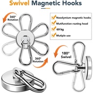 GANTUNGAN Multipurpose Carabiner Hanger Magnet NeodymiumHOOK N38 69kg - L42