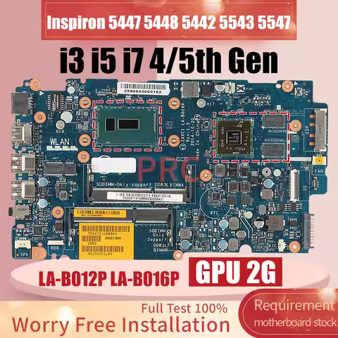 LA-B012P LA-B016P For DELL Inspiron 5447 5448 5442 5543 5547 Laptop Motherboard GPU 2GB With I3 I5 I