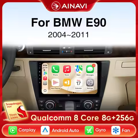 Ainavi Car Radio For BMW 3 Series E90 E91 E92 E93 Multimedia Player Wireless Android 13 Auto Carplay