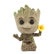 IJVBTV แอ็คชั่นฟิกเกอร์ โมเดล รถตกแต่งสำหรับของขวัญ Mini Groot Marvel 6ซม. นั่ง Tree Man Groot อะนิเ