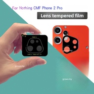 For Nothing CMF Phone2 Pro 5G Camera Black Plating Silk Printing Lens 9H Tempered Glass Protector Fi