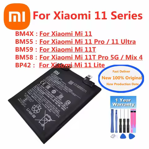 2025 Years BP42 Original Battery BM58 BM4X BM55 BM59 For Mi Xiaomi 11 11pro 11T Pro /11 Ultra Lite 1