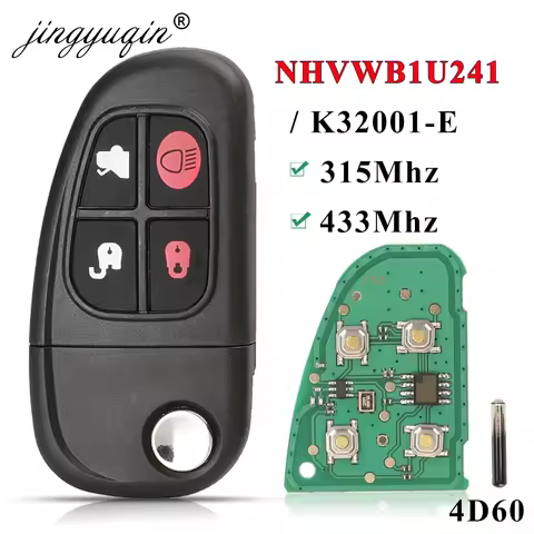 jingyuqin Car Remote Key For Jaguar X S Type 1999-2009 XJ XJR XJ8 315/434 Mhz 4D60 Chip Auto Smart C