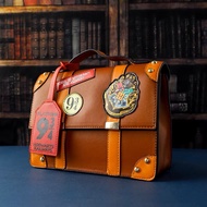 Exchange Gifts Taiwan Ready Stock Harry Potter Hogwarts College Bag Luggage Shape Small Square Bag e