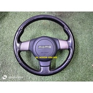 (used)Toyota Daihatsu  K-car Momo Steering Momo Euro Genuine Leather Steering Wheel PNP Perodua Myvi