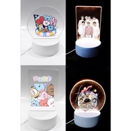 3D Led Light army idol bangtan DLI2 3D Night Light kpop Creative cute