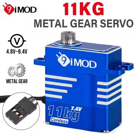 9IMOD RC Digatal Servo 11KG Coreless Metal Gear Servo 4.8-8.4V for 1/8 1/10 1/12 1/18 RC Car RC Heli