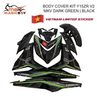 MAGIC BOY RACING COVER SET VIETNAM MKV DARK GREEN/BLACK Y15ZR V1 V2 YAMAHA