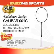 (READY STOCK) 3D Calibar 001C 3UG6 Badminton Racquet Unstrung (Free String & Grip & Cover Bag) - 风刃0