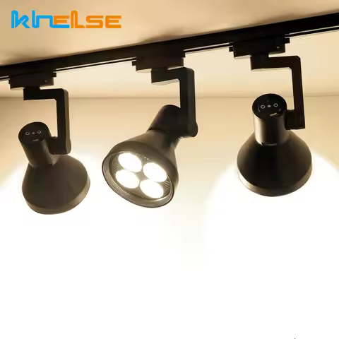 Modern E27 LED Track Lights AC220V 25W/35W/45W Ceiling Mount Rail Halogen Lamp Kitchen Clothing Stor