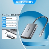 Vention 2 in 1 USB C Dual MST HDMI Adapter USB A+C to HDMI 4K @ 60Hz Converter for MacBook Pro iPad 