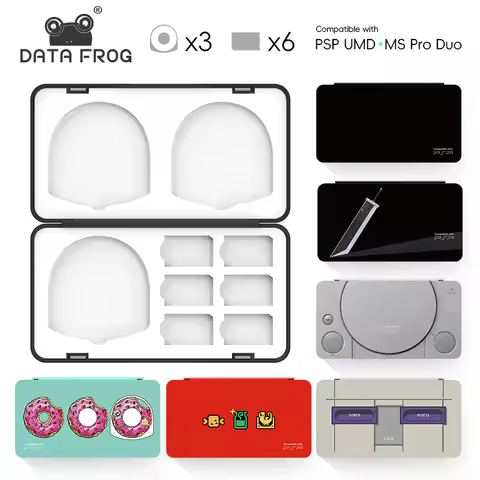 DATA FROG Game Card Case for PSP (1000/2000/3000) & PS Vita - SD/Memory Stick Pro Duo/M2 Holder, Ret