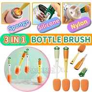 Water Bottle Brush Cup Cleaning Changeable Sponge For Nursing Brush Cleaner Baby Milk Thermos Cleanser Travel Portable