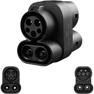 CCS1 to CCS2 Adapter EV Charger Adpater DC 1000V 250A and AC 32A EV Charger Connector Black Type 1 t