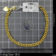 Murni Mewah Emas916, R. Tangan Gajah Hollow Ghu S Tbl J1b 8757 0.5 cm Kt 18.5