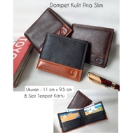 Genuine Leather Folding Wallet for Adult Men Genuine Leather Men's Fashion Wallet