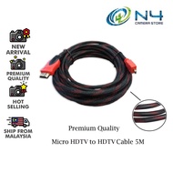 Micro HDMI to HDMI (HDMI Type D to HDMI Type A) Converter Cable Computer HD Digital Camera Video Tra
