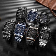 ORIGINAL EVANS JAYDEN JAM PRIA TERBARU STRAP RANTAI STAINLESS HITAM JAM CASUAL TAHAN AIR D.43MM JAM 