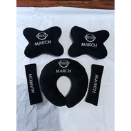 carset bantal mobil Nissan march aksesoris interior mobil march diskon