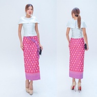 กระโปรงผ้าไทยประยุกต์สไบนาง Wrap Skirt 4