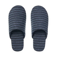 MC1 MUJI Homeware/ Jersey Knitted Slipper / Navy Border