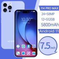 2023 สมาร์ทโฟน i14 Pro Max 512GB ROM + 12GB RAM พร้อมฟังก์ชั่น Face Lock หน้าจอ IPS LCD ขนาด 7.5 นิ้ว สมาร์ทโฟน 5G นำเข้าใหม่