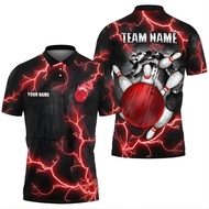 New Baju Custom Lightning Bowling Jerseys – Personalized Name & Team Shirt for Bowling Players Jerse