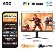 [China Plug Adapter Needed] AOC | Gaming MiniLED 4K 240Hz Monitor 32 Inch