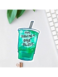 1 miếng dán vinyl Baja Blast - Miếng dán Mountain Dew thẩm mỹ dễ thương cho bình thủy tinh, máy tính
