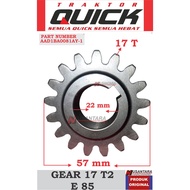 MATA Gear 17 t2 tractor quick e 85, gear 17 teeth tractor quick e 85, gear 17 eyes e 85, spare part 