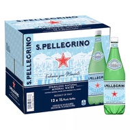 San Pellegrino Sparkling Mineral Water 1000 ml (PET) 12 ขวด น้ำแร่อัดแก๊สธรรมชาติ ขนาด 1000 ml ขวดพล