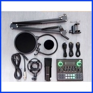 ∜ ⭕ ▮ V9 Live Sound Card with Bm800 Condenser Microphone Set 2021 model