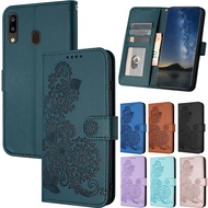 Luxury Casing For Samsung Galaxy A11 A21 A31 A41 A51 A71 A10 A20 A30 A50 A70 A50S A10E A20E A20S M10 Flowers Pattern Wallet Soft PU Leather Flip Skin Stand Cover Case